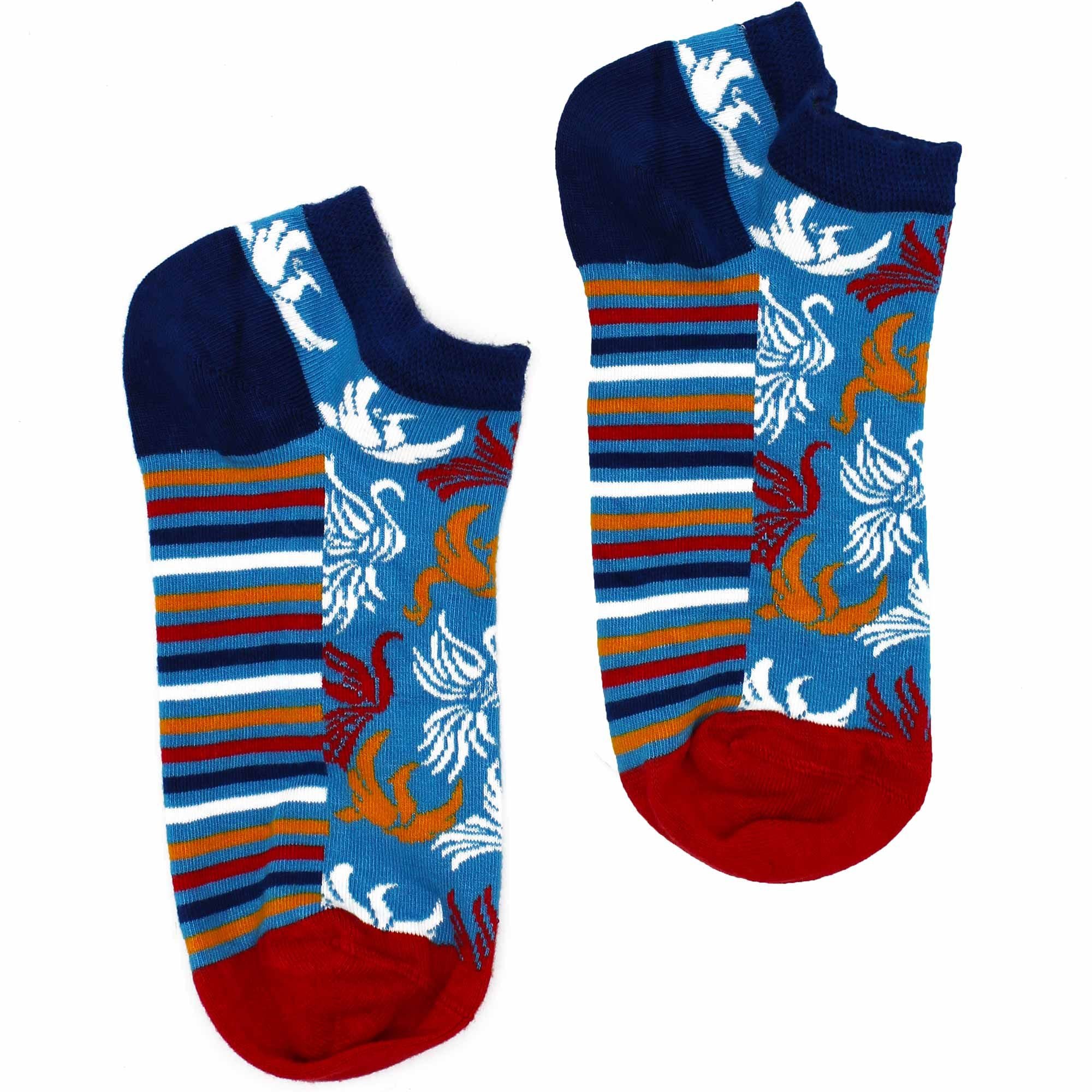 S/M Hop Hare Bamboo Low Cut Socks (3.5 6.5) with Phoenix Design