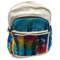 Tiedye Hemp Medium Backpack No Print for Everyday Use