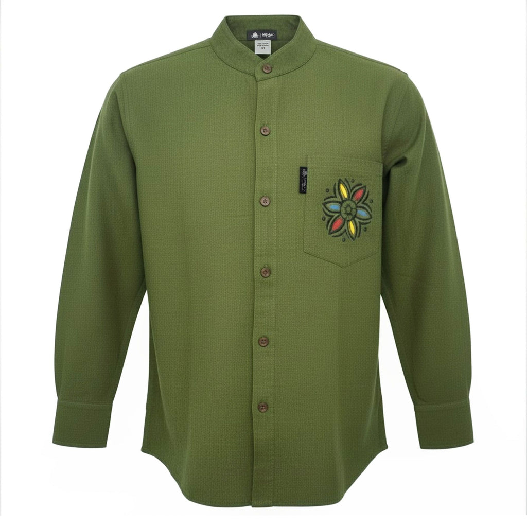 Nomad Sari Kathmandu Shirt in Forest Green for Everyday Style