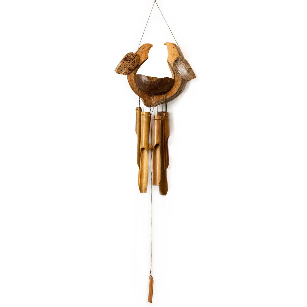Bamboo Windchime with Charming Husband and Wife Design for Home Decor