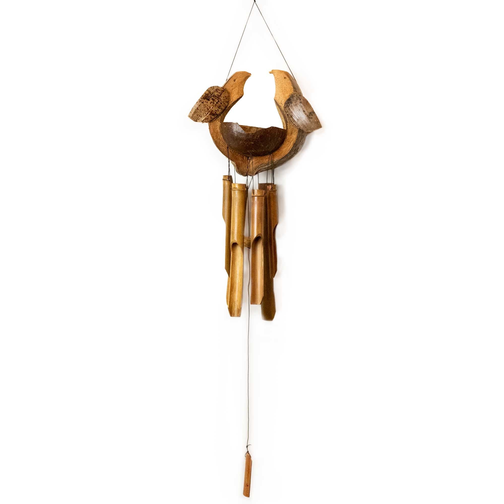 Bamboo Windchime with Charming Husband and Wife Design for Home Decor