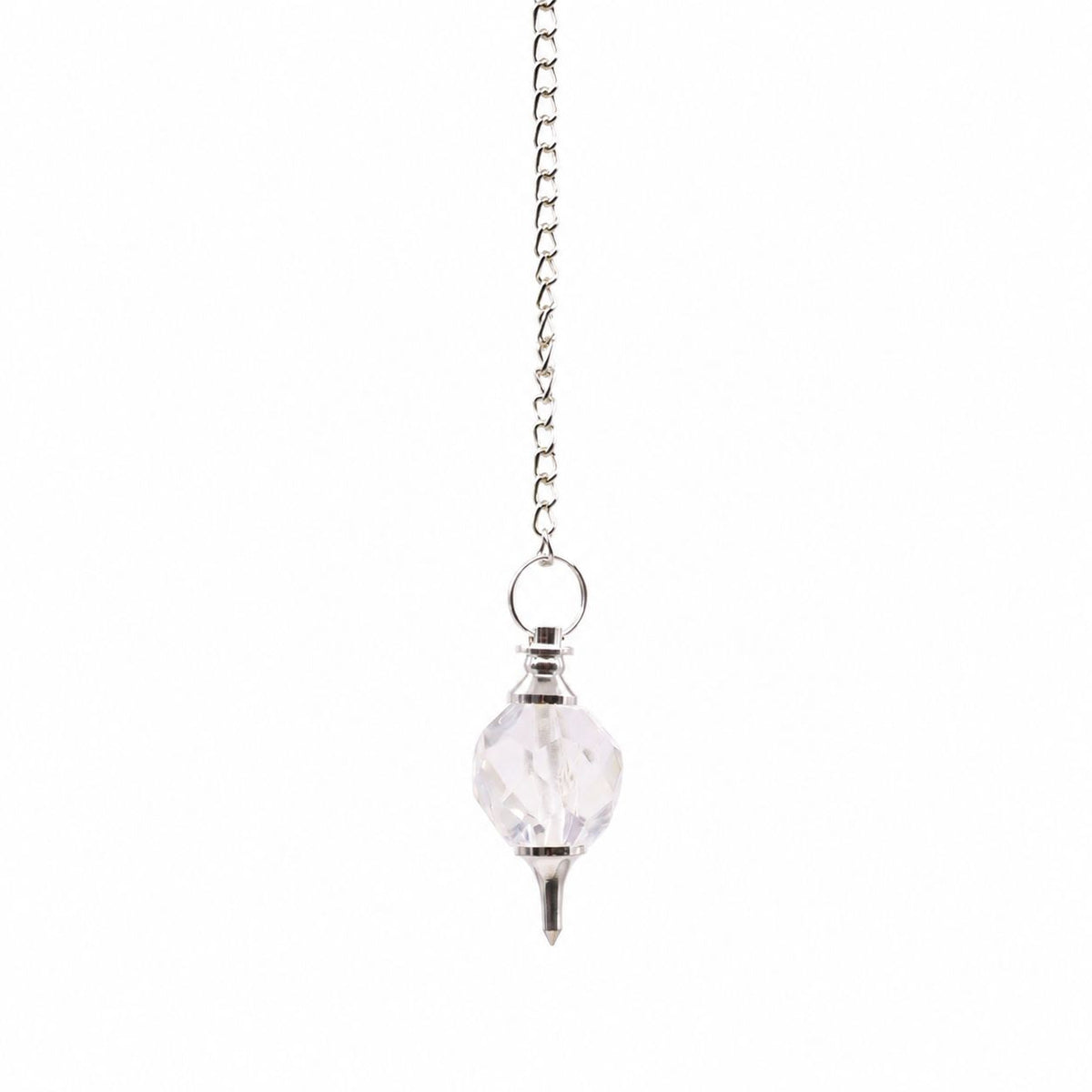 Facted Gemstone Pendulum - Rock Quartz
