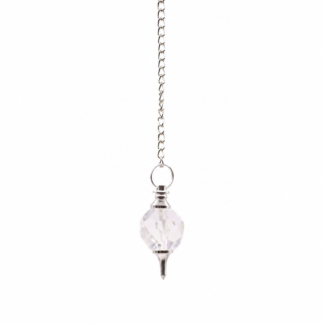 Facted Gemstone Pendulum - Rock Quartz