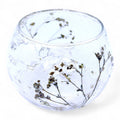 Natural Floral Glass Candle Holder Bowl Margarita with Unique Design