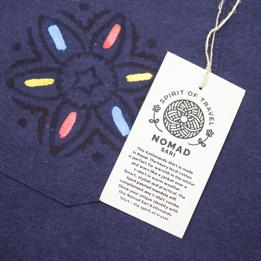 Nomad Sari Kathmandu Shirt in Indigo for Medium Size Wearers