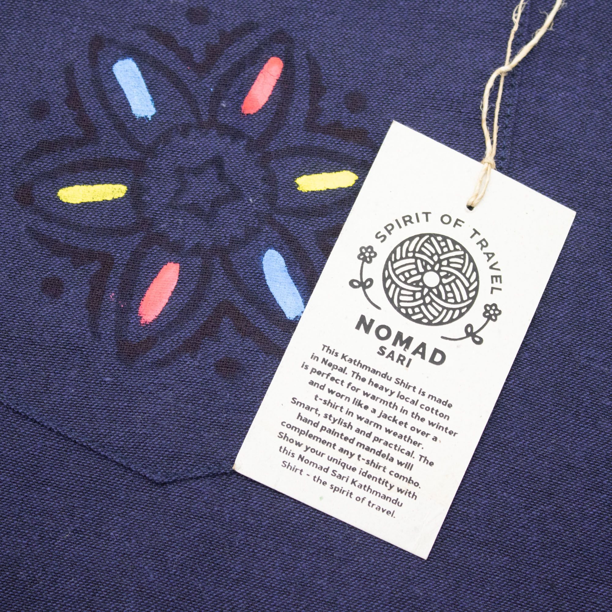Nomad Sari Kathmandu Shirt in Indigo for Medium Size Wearers