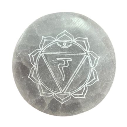 Chakra Set of 7 Selenite Charging Plates for Home Decor Use