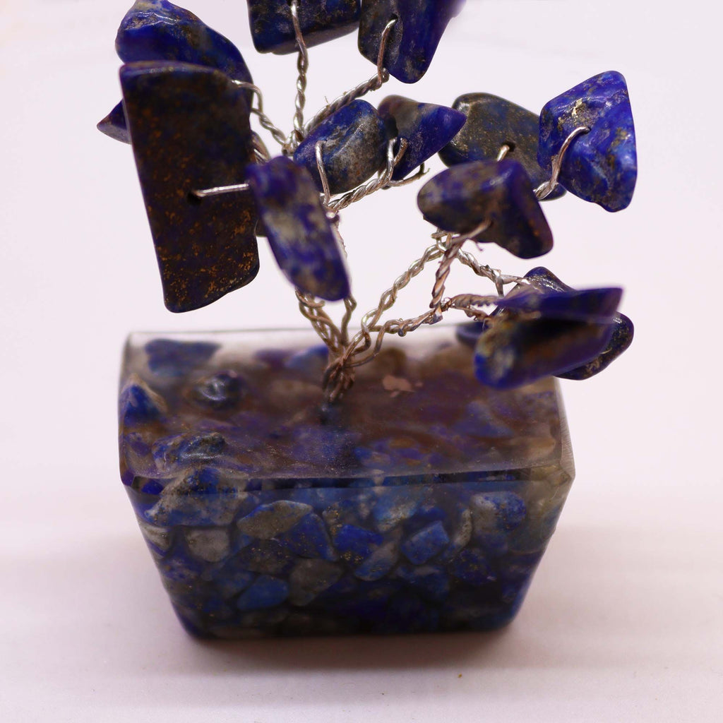Mini Gemstone Tree on Orgonite Base with 15 Sodalite Stones