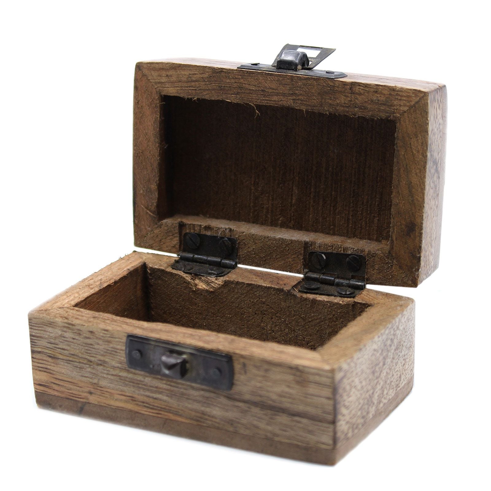 White Washed Wooden Box with Slavic Design for Pill Storage