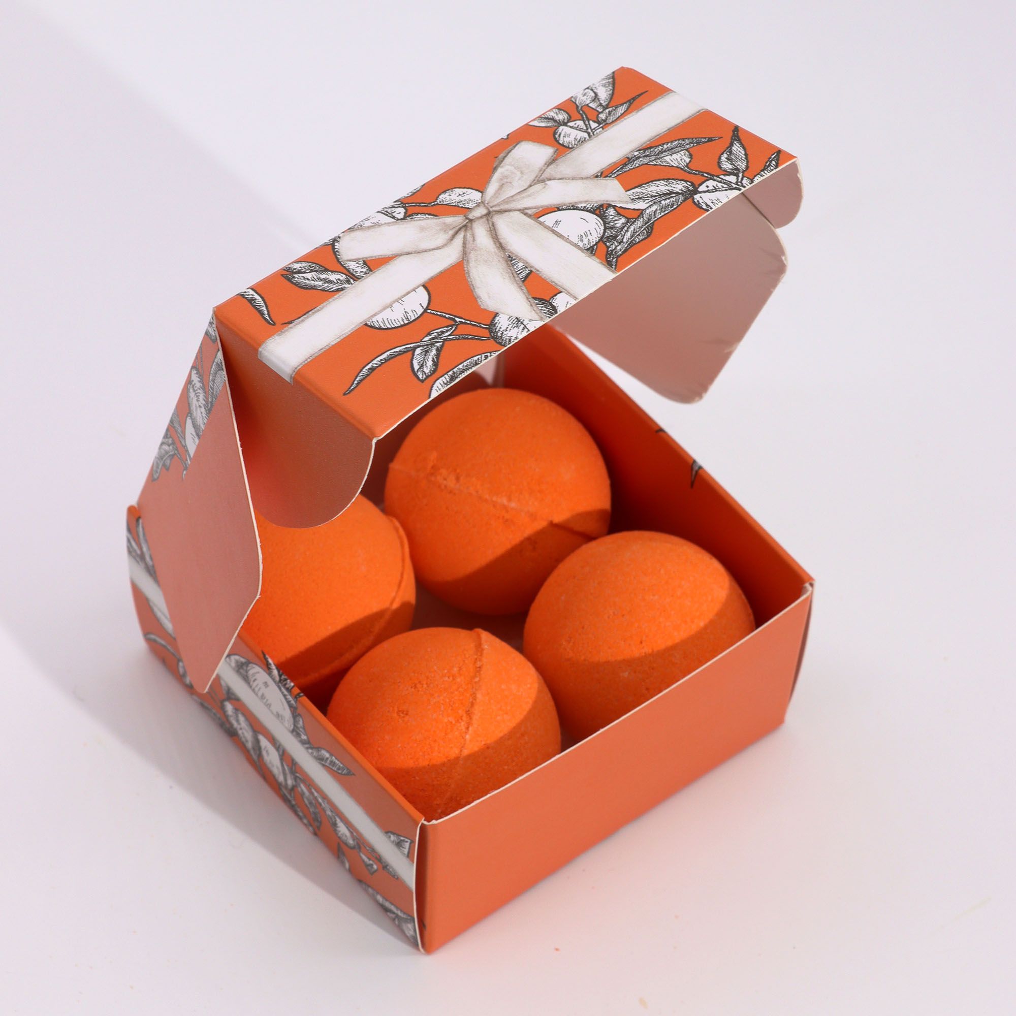 Set of 4 Vitamin C Bath Bombs for Aromatherapy and Relaxation