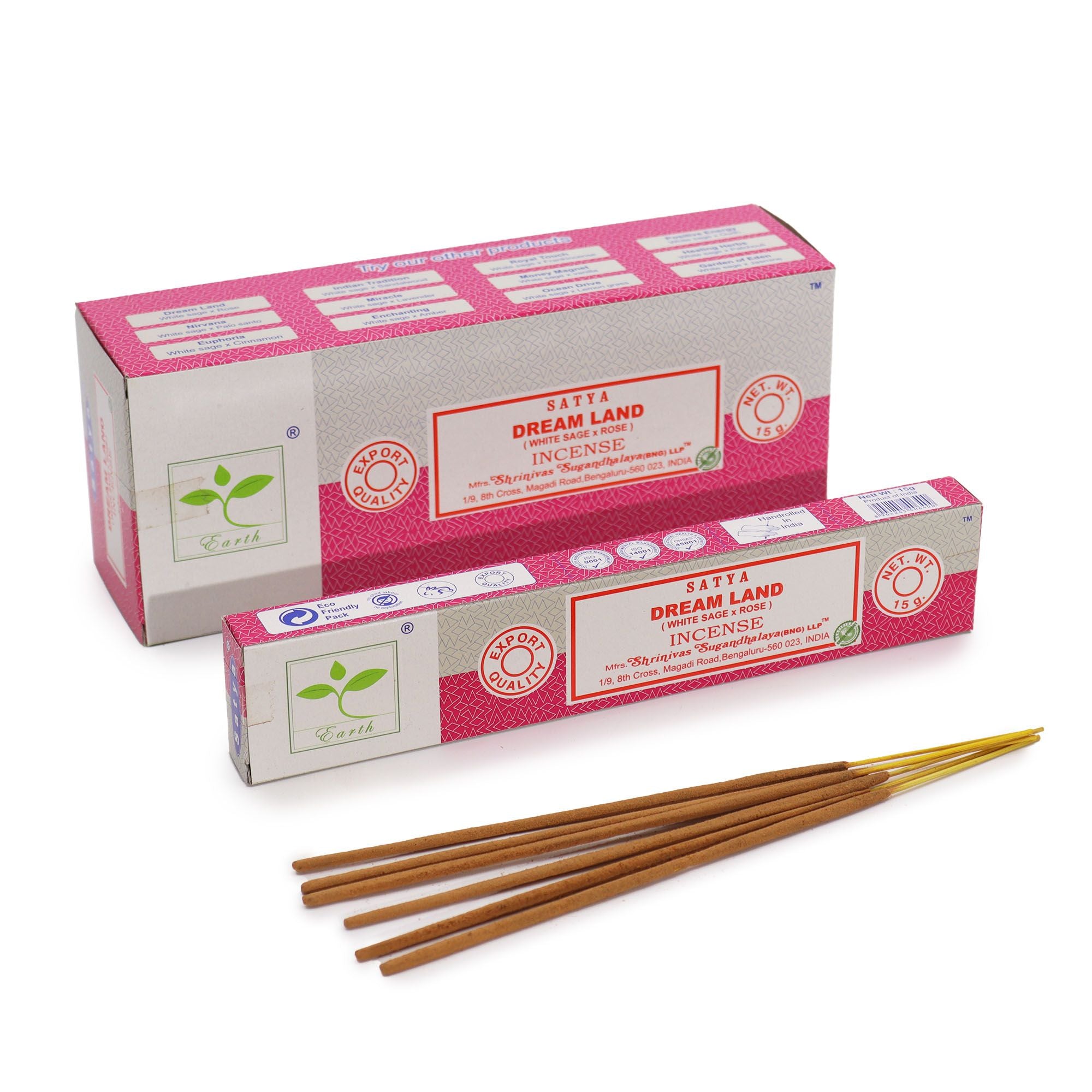 Satya Incense 15gm Dream Land with White Sage and Rose Aroma