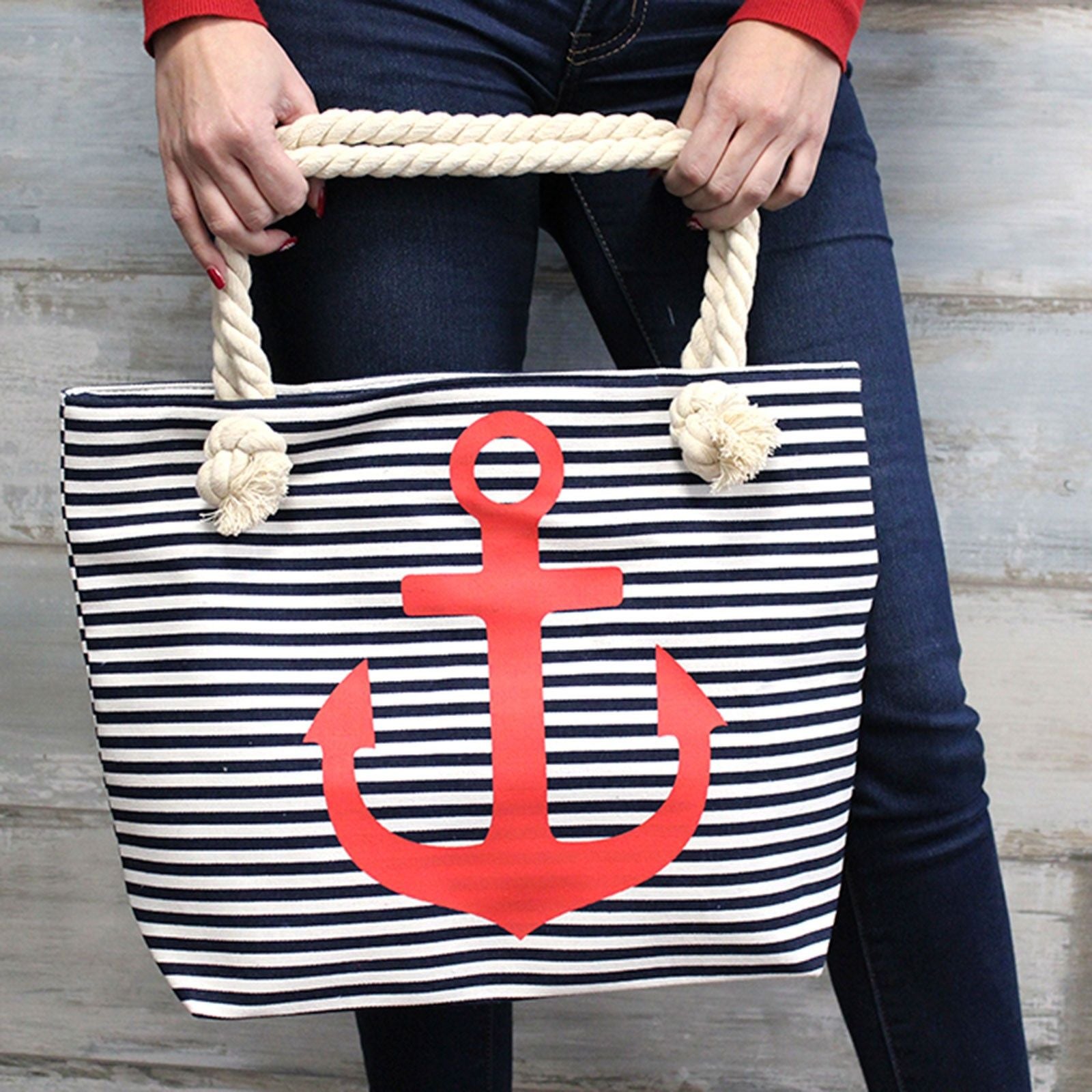 Flamingo Design Rope Handle Bag for Beach Days and Everyday Use