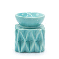 Geometric Blue Oil Burner for Aromatic Oils and Home Fragrance