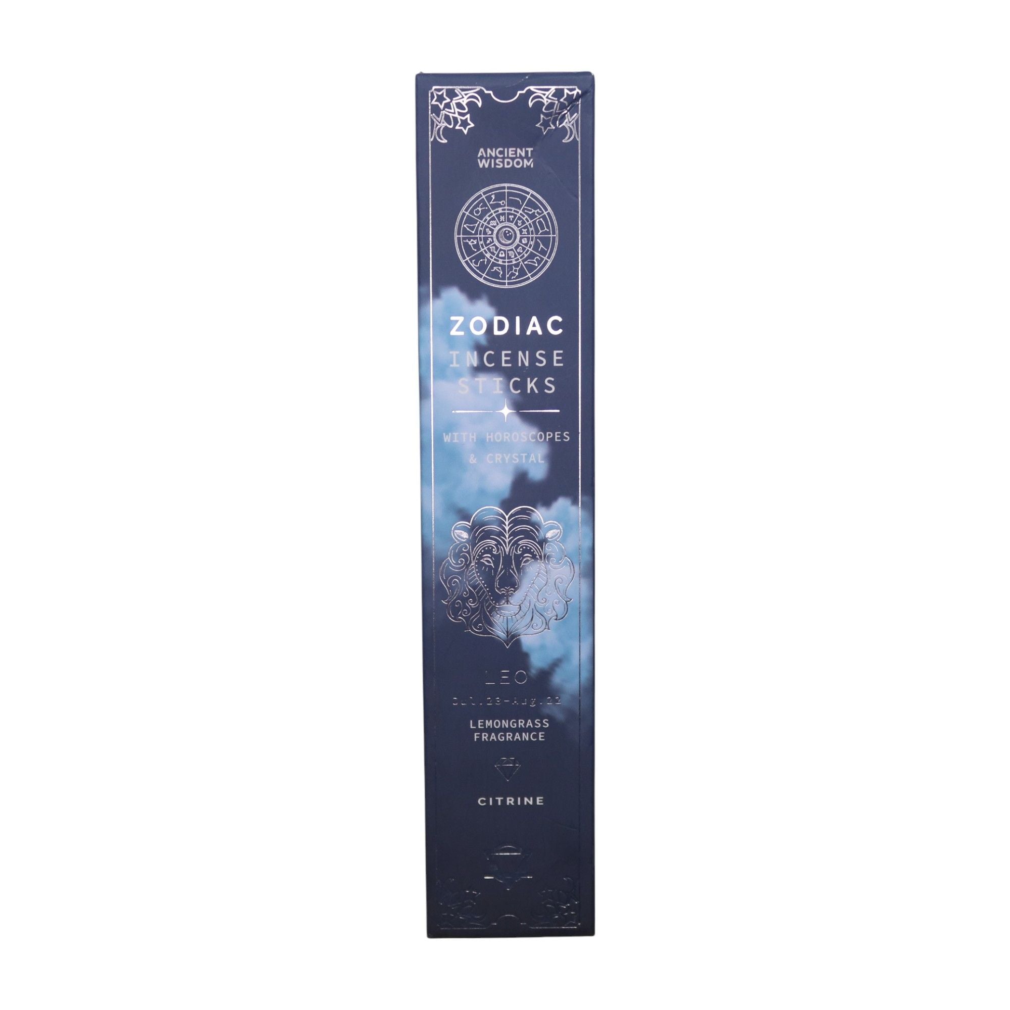 Lemongrass Zodiac Gemstone Crystal Incense Set for Leo Lovers