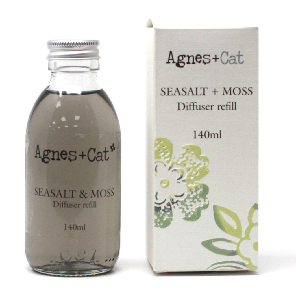 Agnes + Cat Reed Diffuser Refill 150ml Seasalt and Moss Scent
