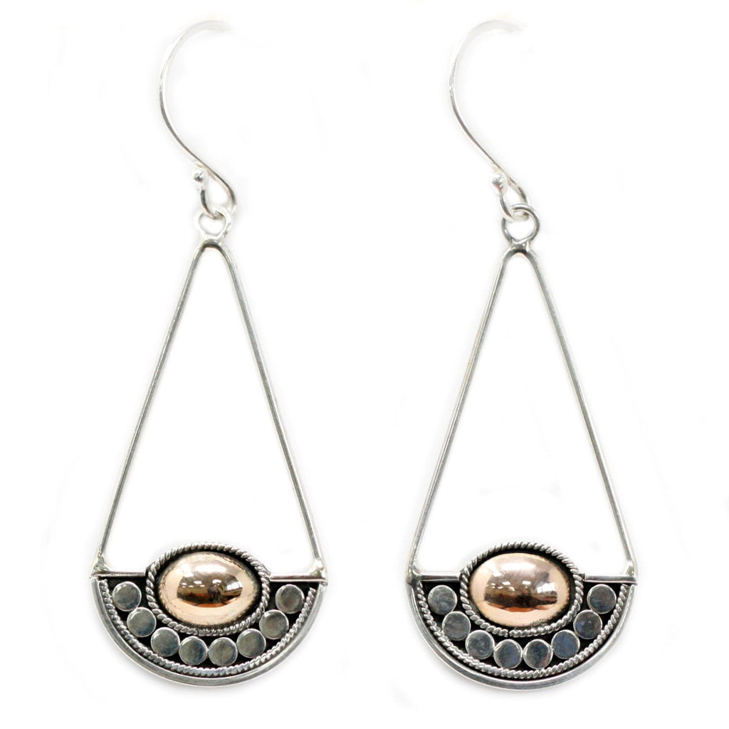 Silver and Gold Earring Luna Balance for Unique Style Lovers