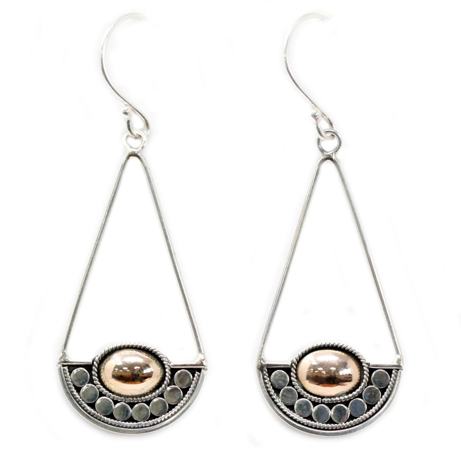 Silver and Gold Earring Luna Balance for Unique Style Lovers