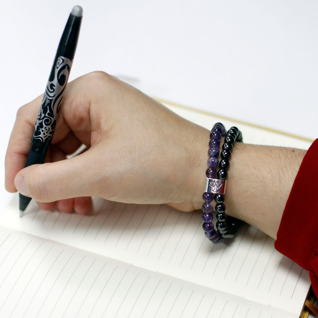 Magnetic Amethyst Gemstone Bracelet with Elegant Style Appeal