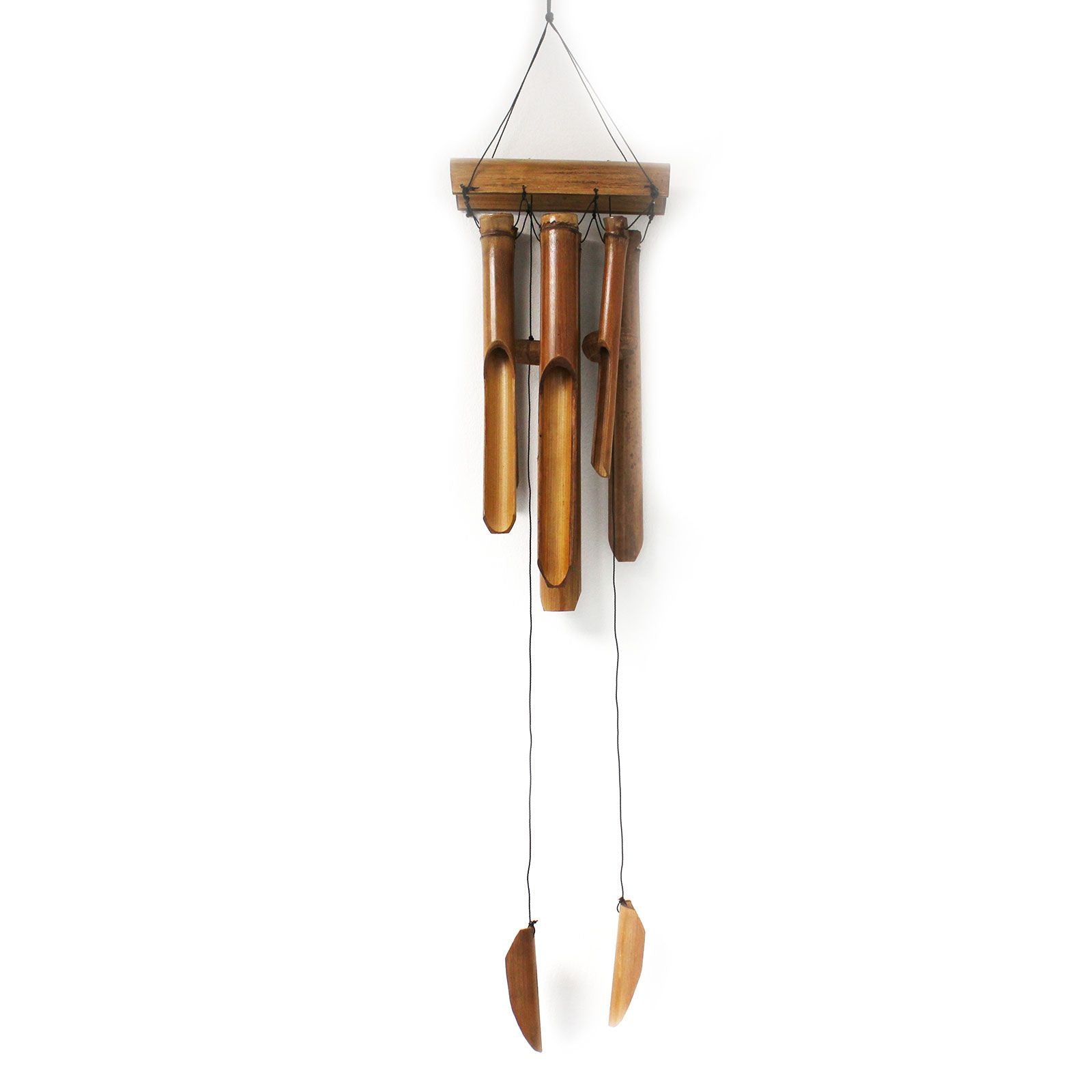 Bamboo Windchime with Natural Finish Featuring Six Large Tubes