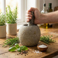 Natural Riverstone Large Decorative Pestle and Mortar for Home Use