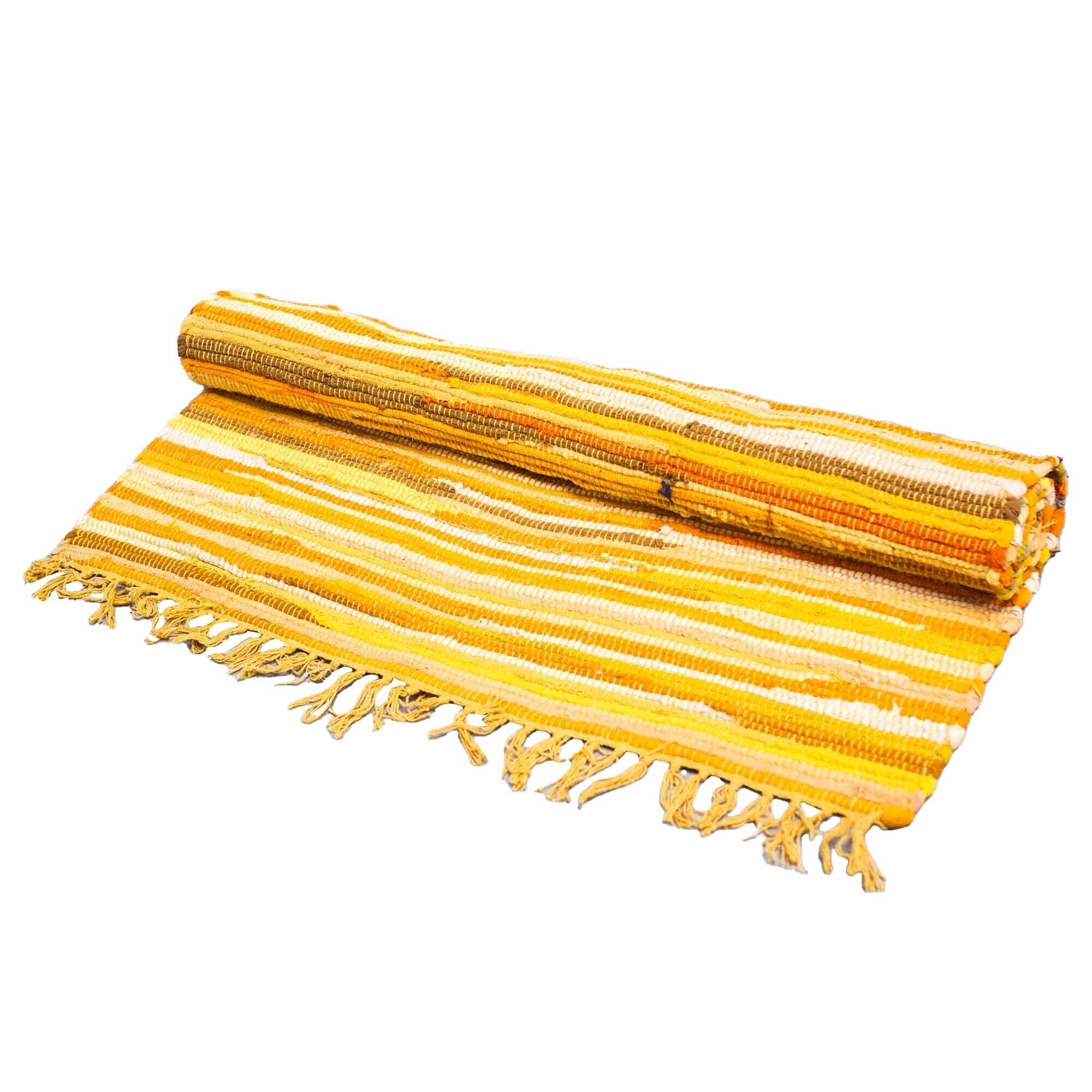 Vibrant Sunrise Oranges Room Rag Rug 150x200cm for Home Decor