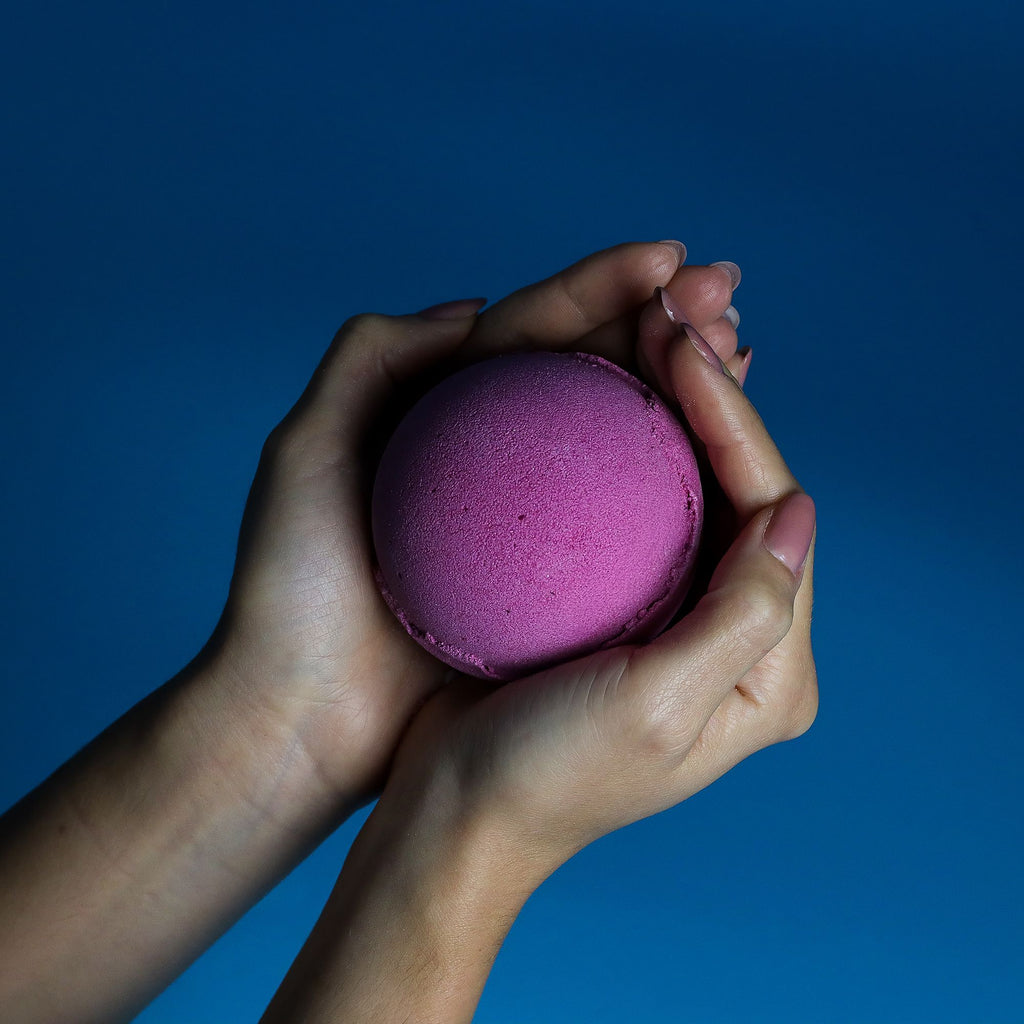Set of 3 Cranberry Bath Bombs for Refreshing Bath Time Fun