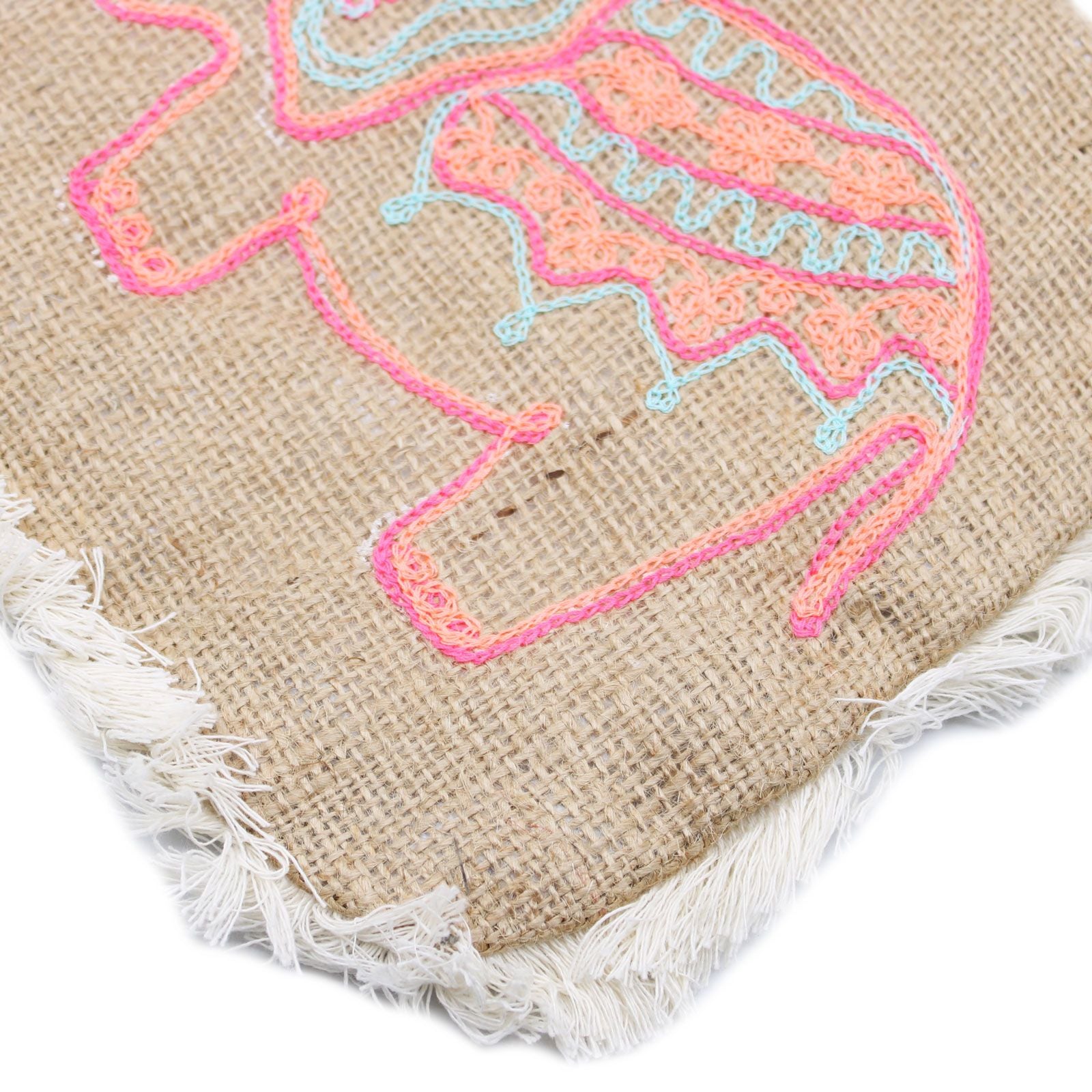 Fab Fringe Bag with Elephant Embroidery for Stylish Carrying