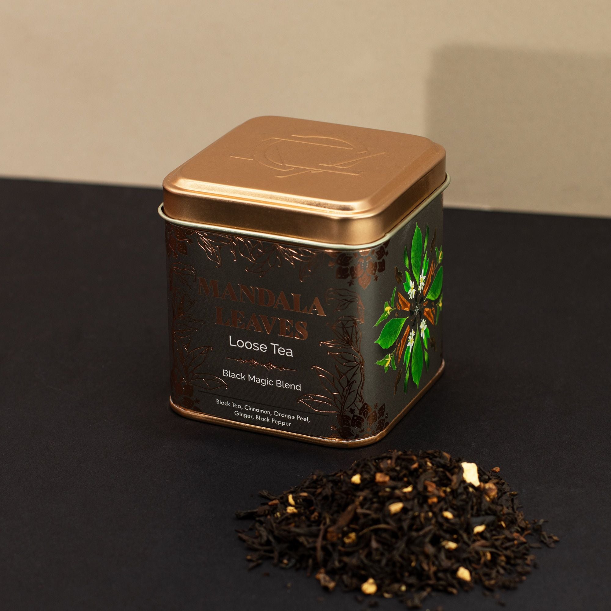 50g Black Magic Blend Bold Aromatic Black Tea in Elegant Tin