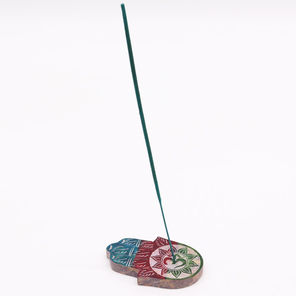 Soapstone Hamsa Incense Holder for Unique Aromatic Experiences