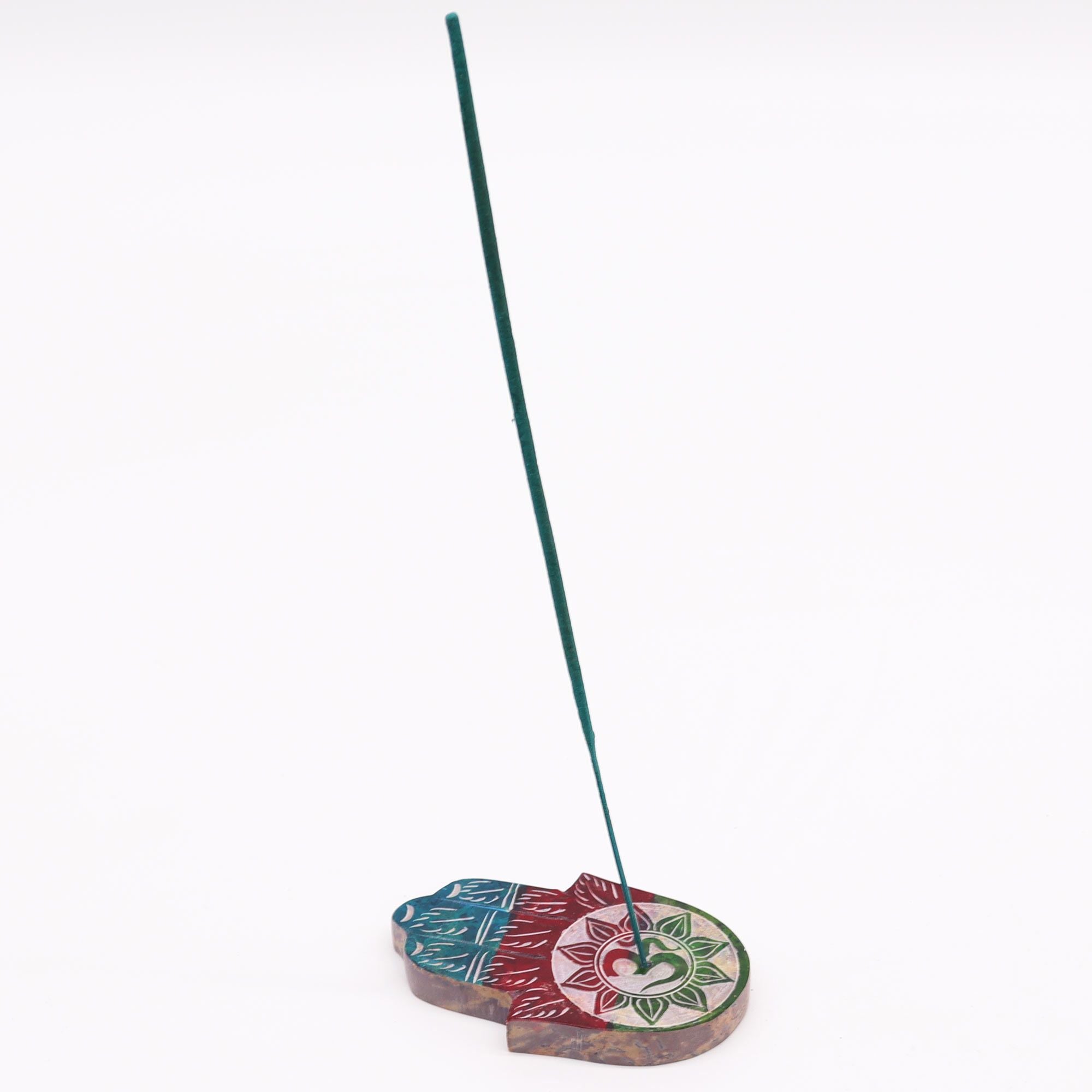 Soapstone Hamsa Incense Holder for Unique Aromatic Experiences