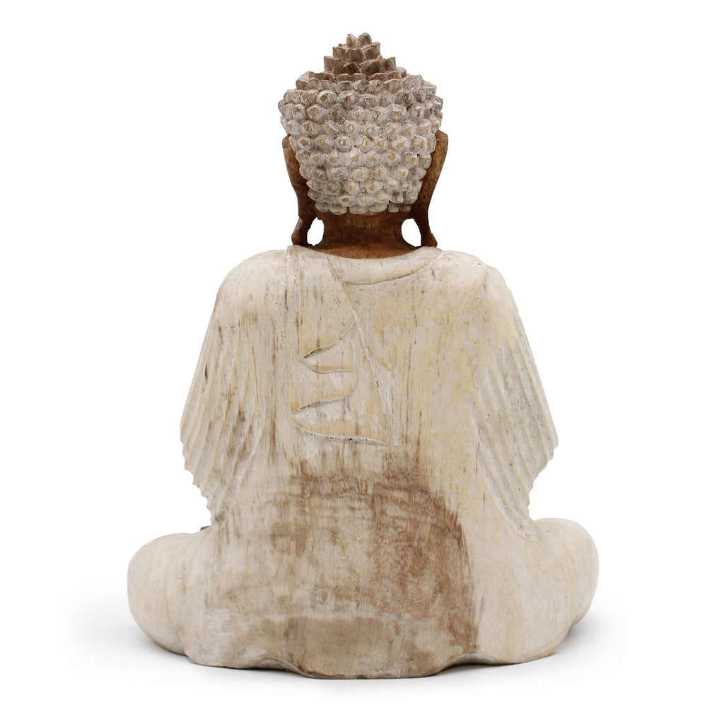 Buddha Statue Whitewash 30cm Teaching Transmission Design