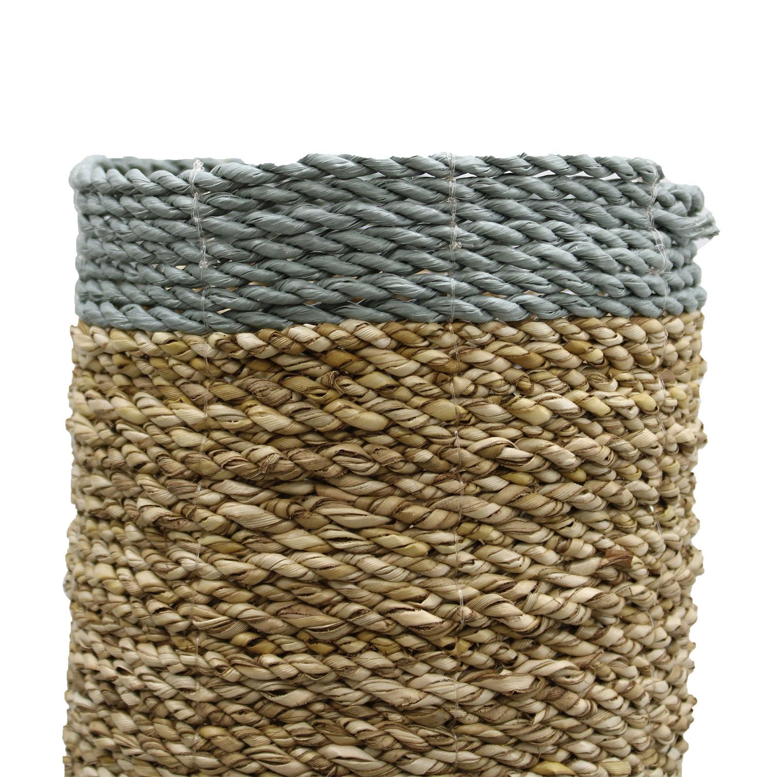 Seagrass & Abu Abu Raffia Set with 2 Vases and 2 Bins for Storage