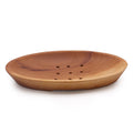 Classic Mahogany Oval Soap Dish for Elegant Bathroom Decor