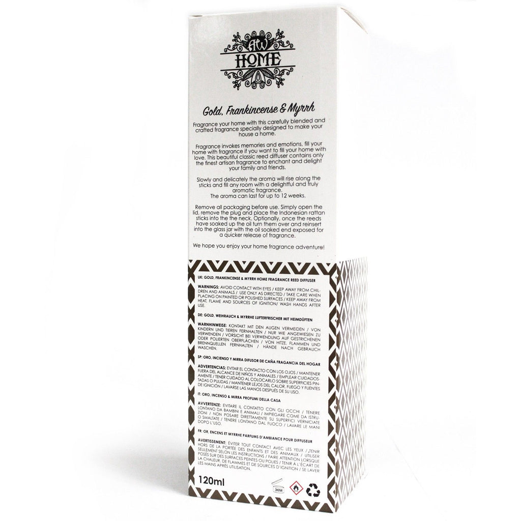 120ml Reed Diffuser with Gold Frankincense and Myrrh Aroma Blend