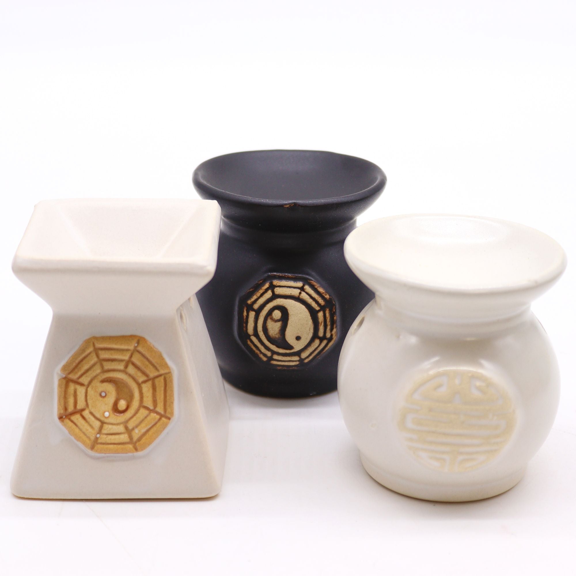 Classic Yin Yang Oil Burners with Rustic Terracotta Design