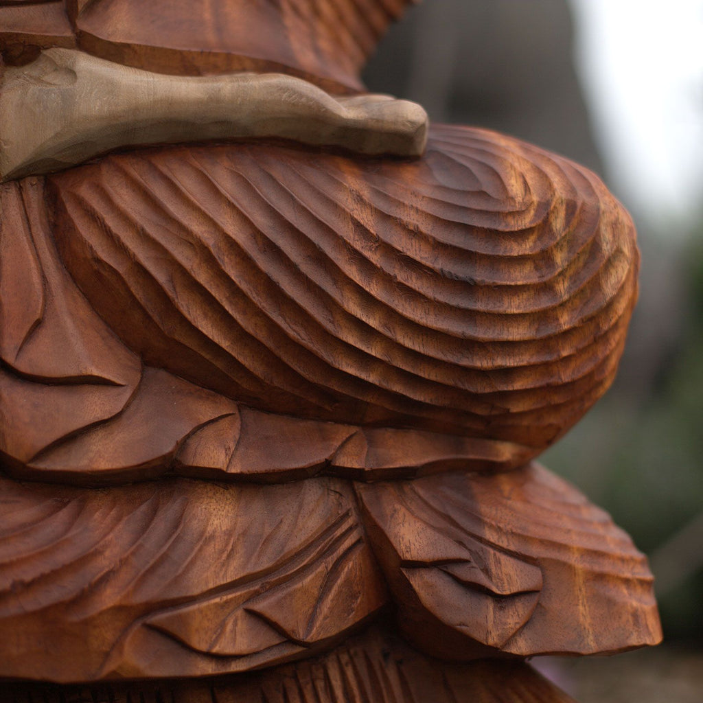 Hand Carved Buddha Statue 40cm Teaching Transmission Design