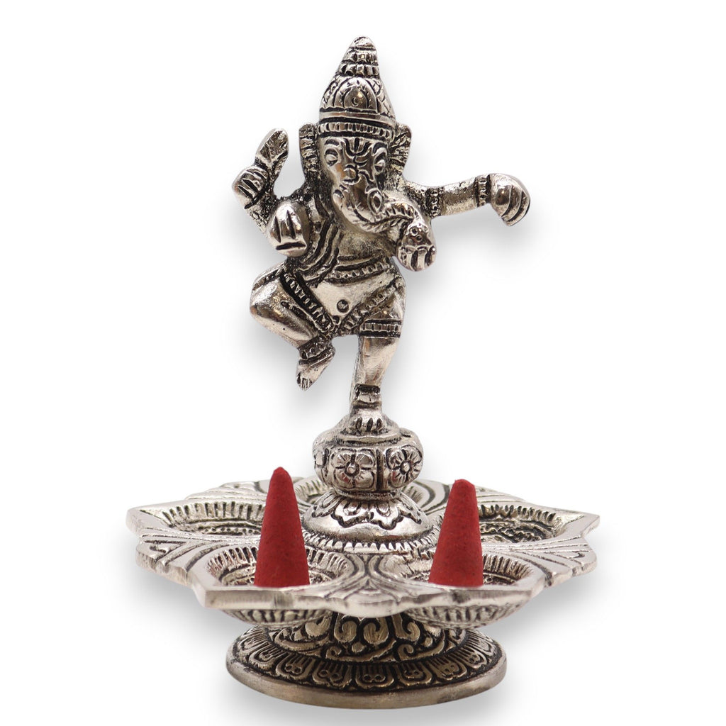 Dancing Ganesha Incense Holder for Home Decor and Meditation