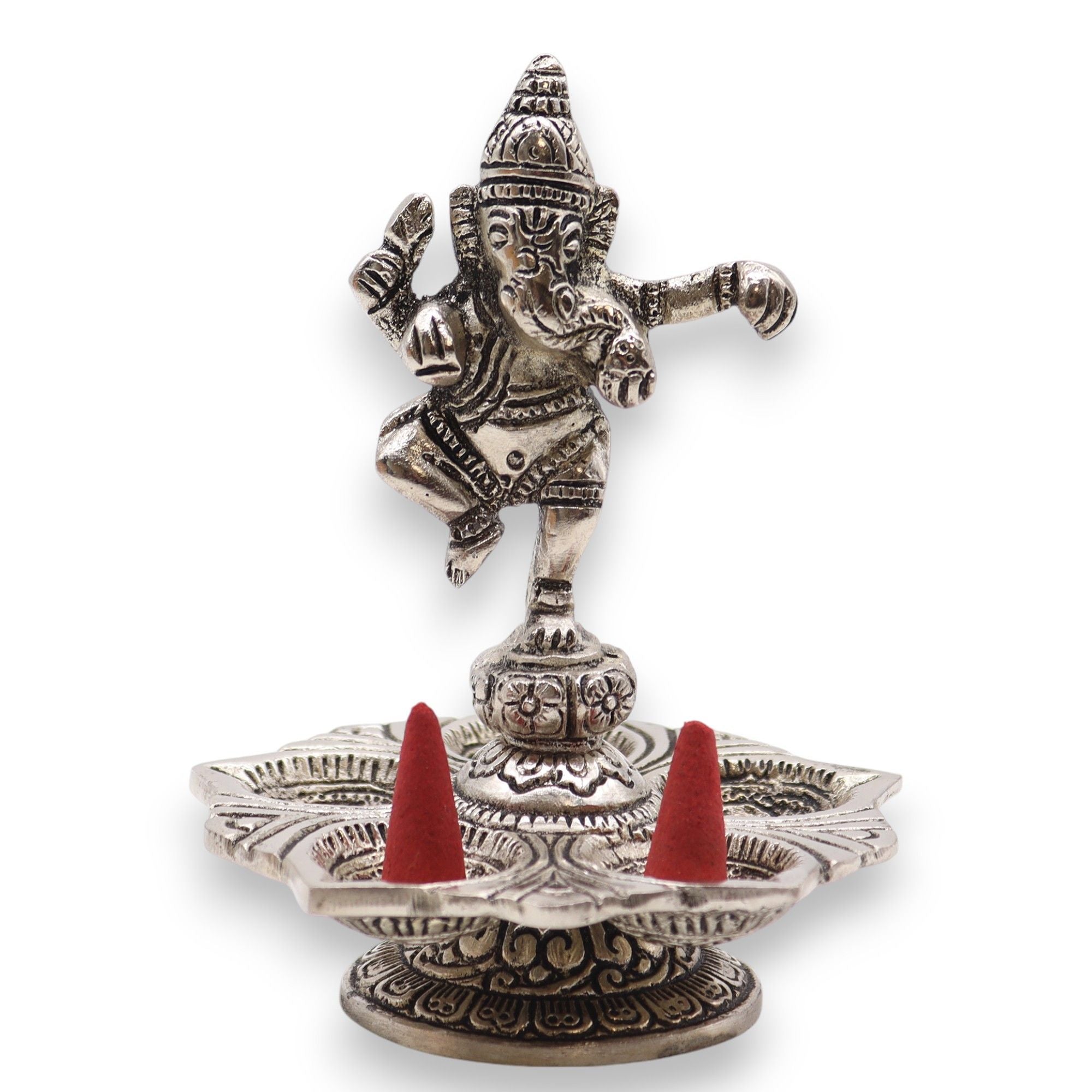 Dancing Ganesha Incense Holder for Home Decor and Meditation