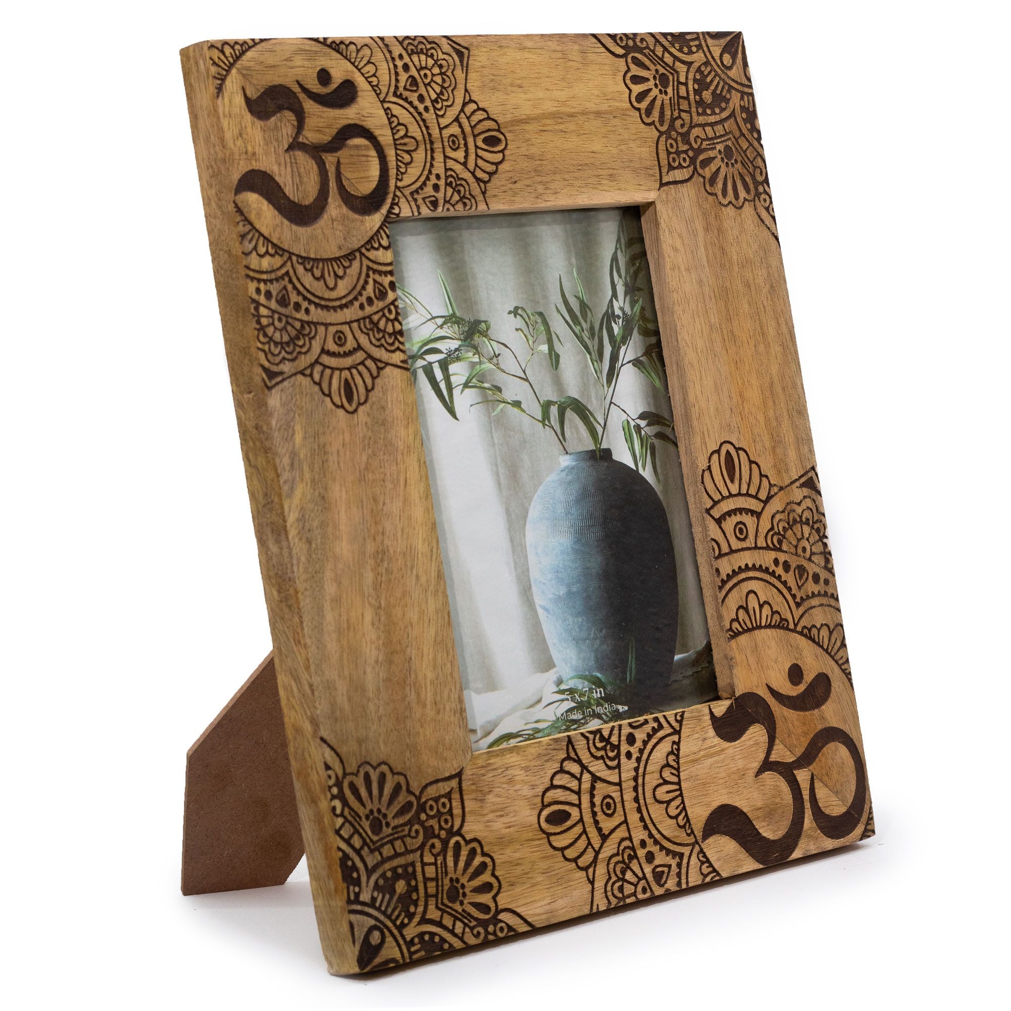 Mandala Black Large Mango Wood Picture Frame for 13x18cm Photos
