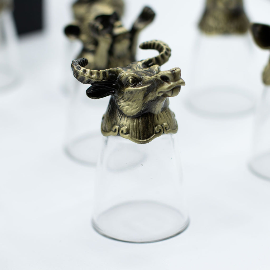 Gift Set of 12 Glasses 25ml Featuring Forest and Mystical Creatures
