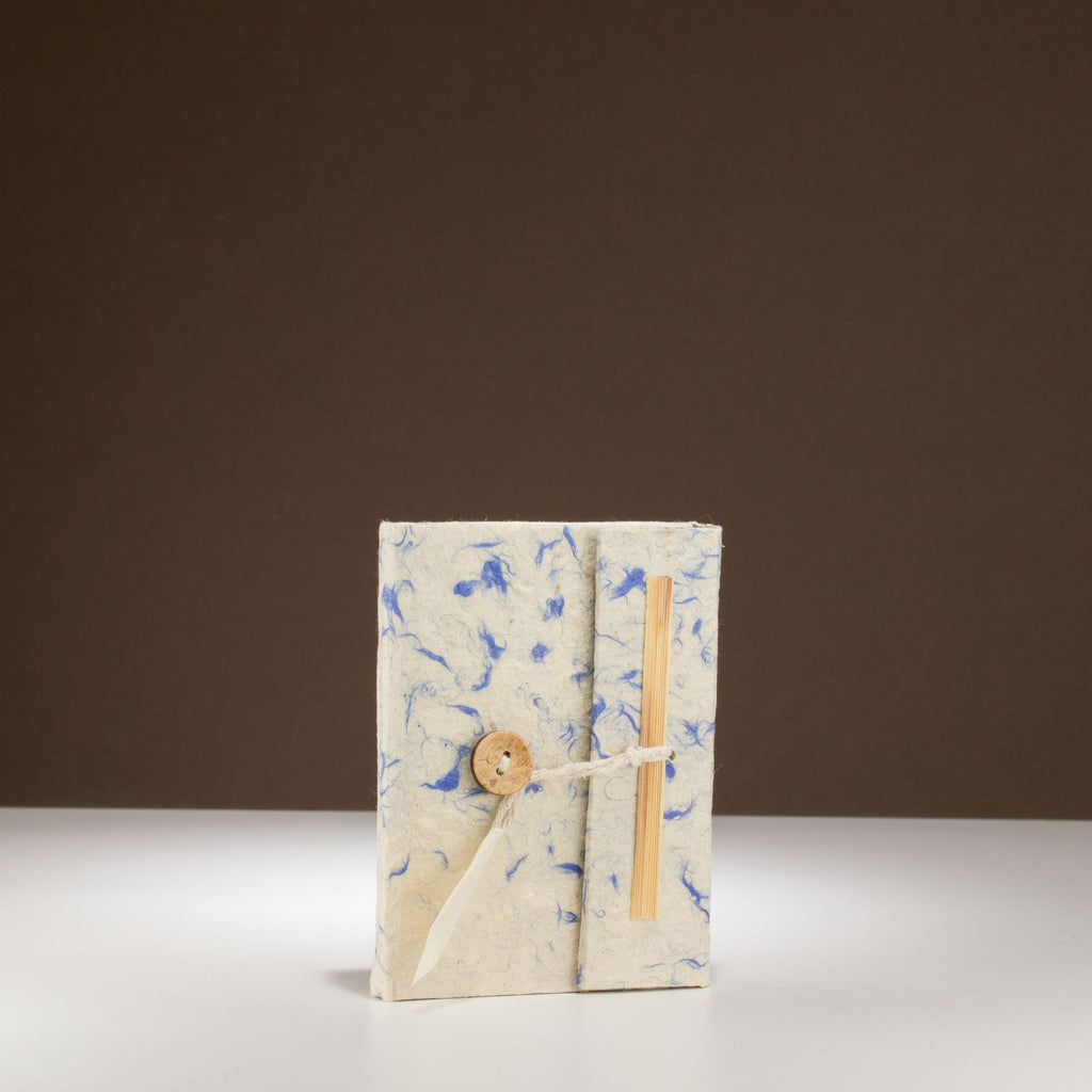 Lokta Mixed Blue Cotton Notebook Mini for Notes and Journaling