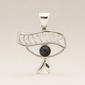Indian Devotional Pendant with Cleopatra Eye and Iolite Stone