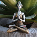 Yoga Lady Figure in Silver and Gold 24cm for Stylish Home Decor