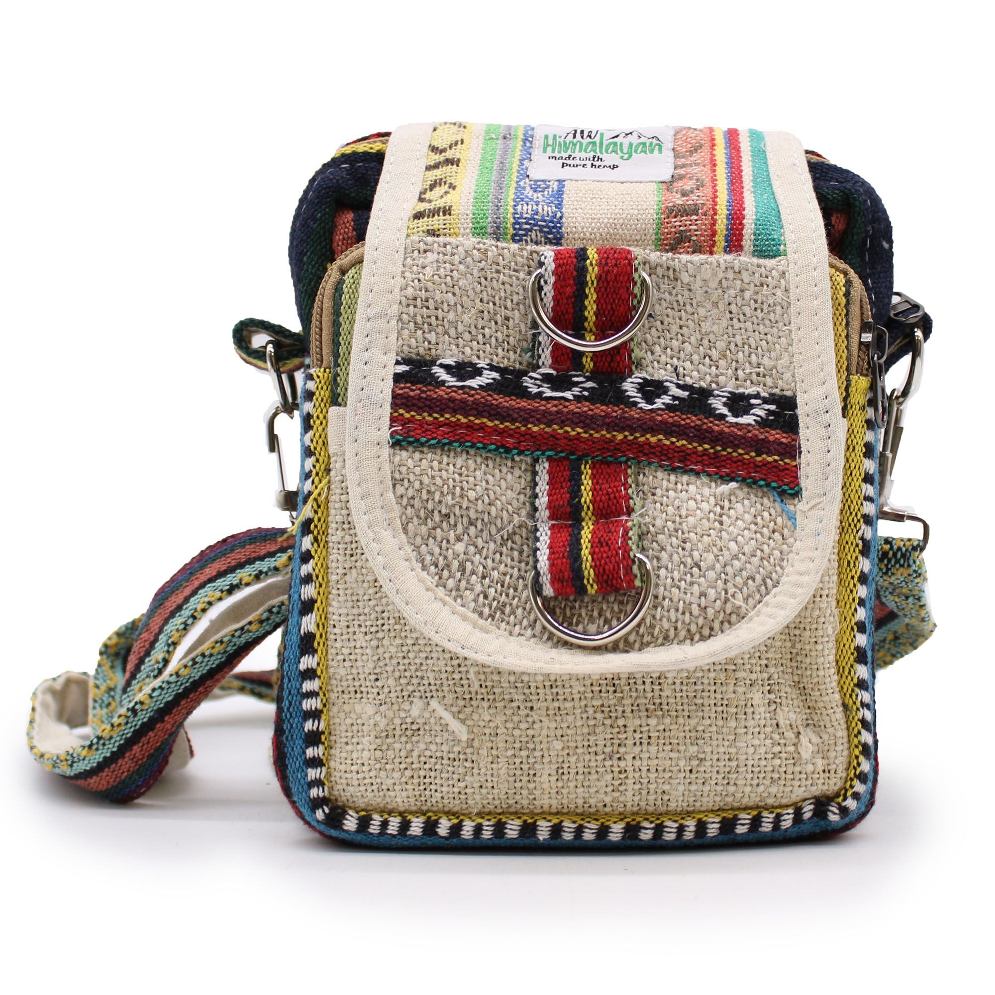 Body Cross Natural Hemp & Jhari Travel Bag for Everyday Use