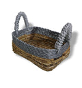 Banana Leaf & Abu Abu Raffia Square Basket Set of 3 for Storage