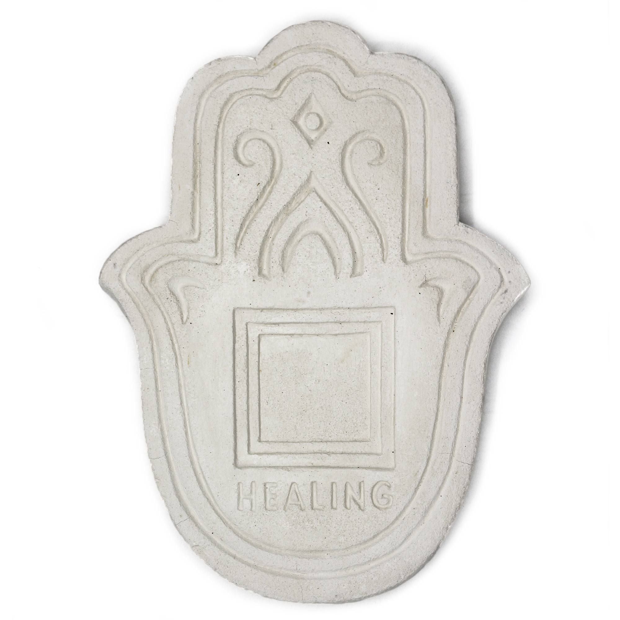 Healling Incense Plate in White Stone Effect for Home Decor