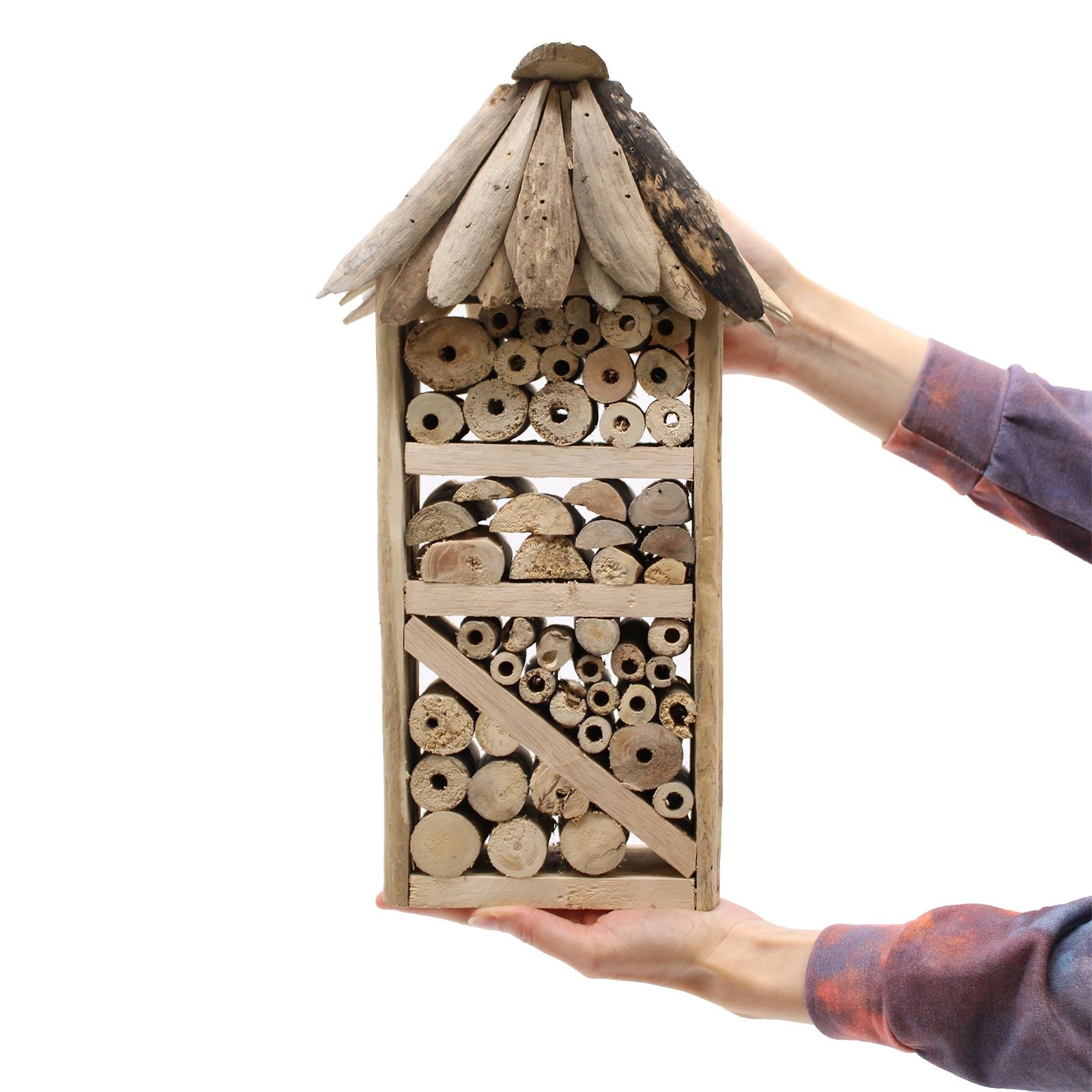 Driftwood Bee and Insect Highrise Box for Beautiful Garden Decor