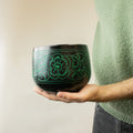 Magic Mushroom Cauldron Singing Bowl in Green 15cm for Relaxation