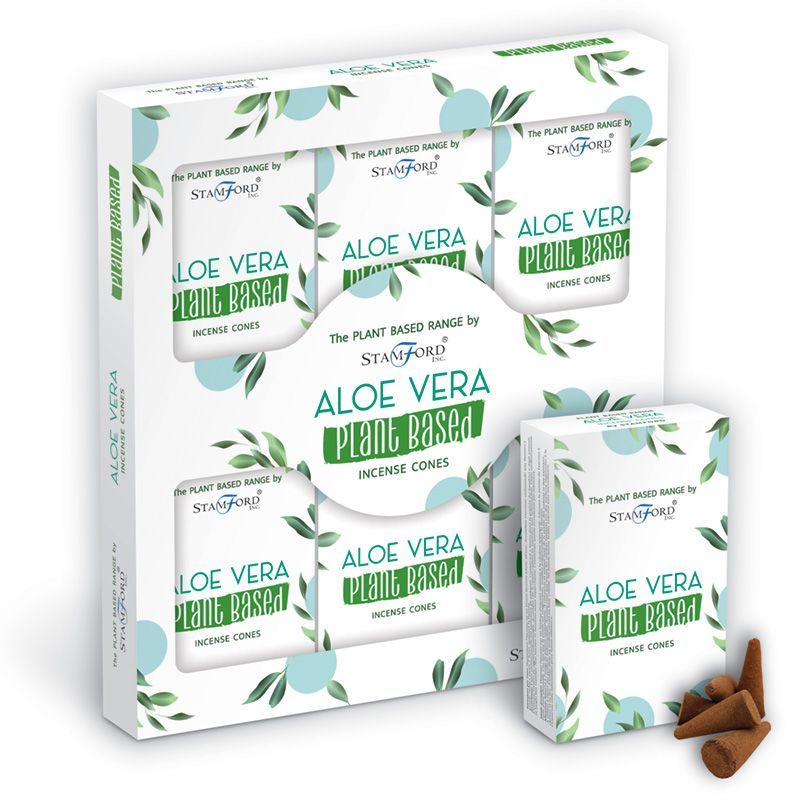 Plant Based Incense Cones Aloe Vera for Invigorating Home Aroma