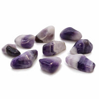 Medium Tumble Stones - Amethyst Banded (Grade B)